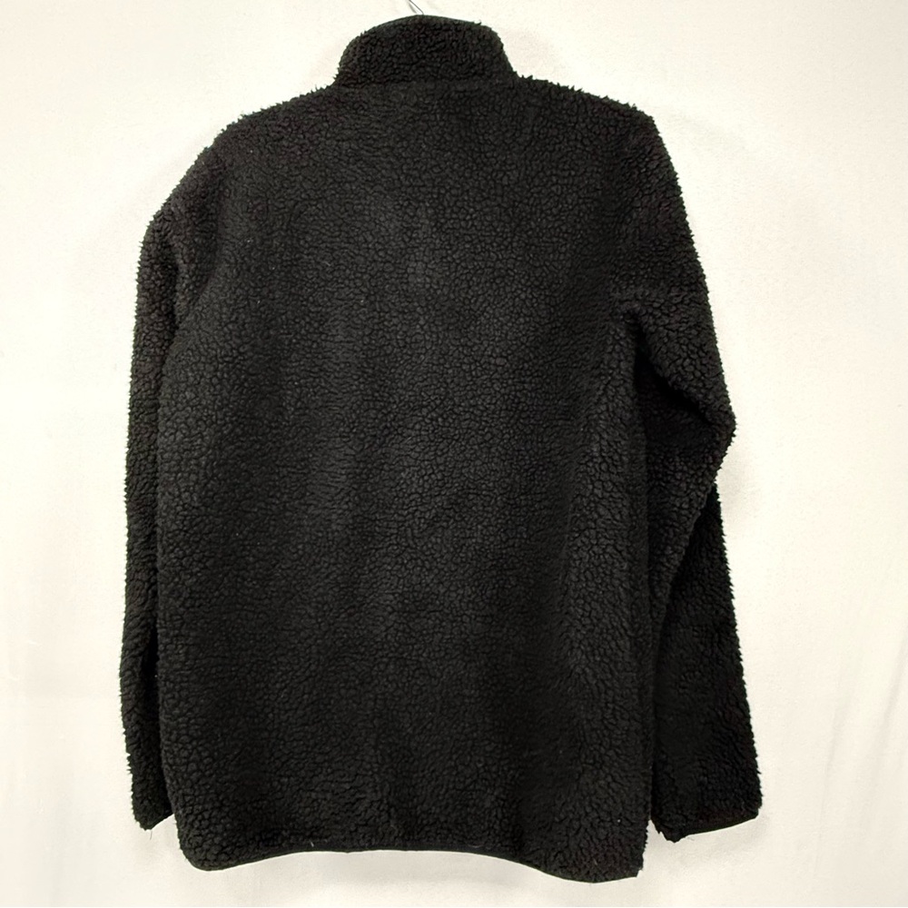 Gorpcore Full Zip Black Sherpa Fleece Utility Jacket Size M Medium - Picture 3 of 9